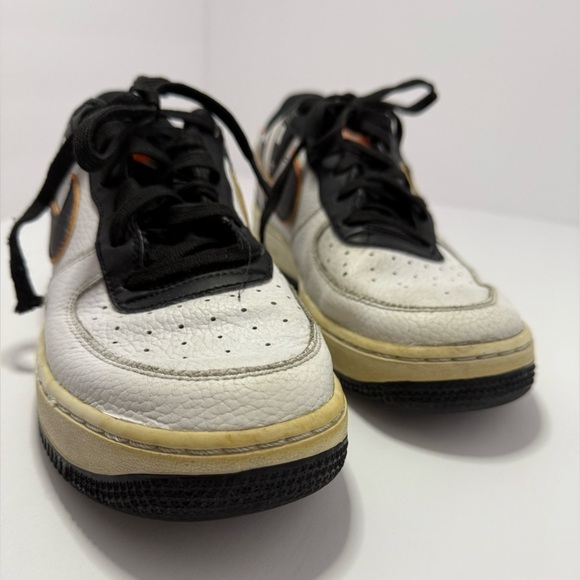 Nike Air Force 1 '07 LV8 'White Black Orange' Sneakers 823511-104 - Picture 2 of 9